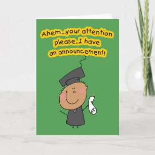 Cartão De Festividades Cute Graduation Announcement Cards