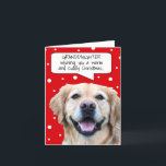 Cartão De Festividades Cute Granddaughter Christmas Card<br><div class="desc">A cute granddaughter Christmas card with a golden retriever dog that is customizable with your personalized message.</div>