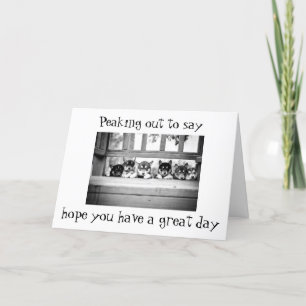 CARTÃO DE FESTIVIDADES CUTE HUSKIE PUPS DIZ **FELIZ ANIVERSÁRIO"