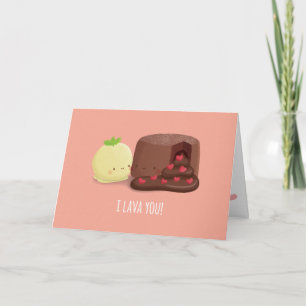 Cartão De Festividades Cute I Lava You Valentines Day Love Greeting Card