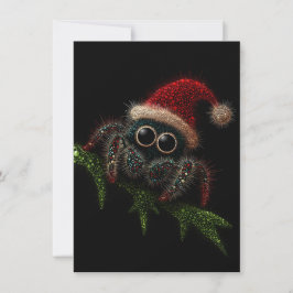 Cartão De Festividades Cute Jumping Spider Christmas Cards