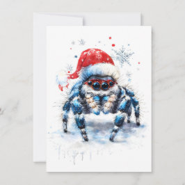Cartão De Festividades Cute Jumping Spider Christmas Cards
