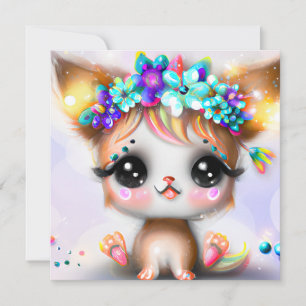 Cartão De Festividades Cute Kawaii Baby Chihuahua