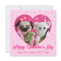 Cute Kawaii Corações Rosa Pastel Dia dos Namorados