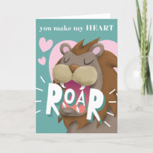 Cute Lion | You Make My Heart ROAR Valentines