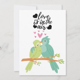 Cartão De Festividades Cute little birds love card for Valentine's Day
