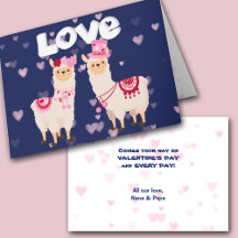 Cute Lots of Llama Love Valentine Card