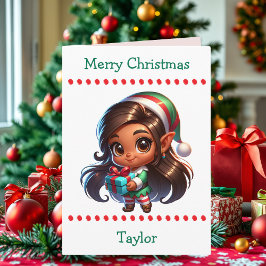 Cartão De Festividades Cute Merry Christmas Child's | Word Search Inside