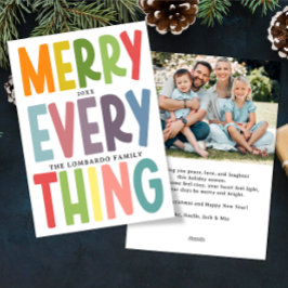 Cartão De Festividades Cute Merry Everything Inclusive Double Side photo