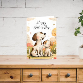 Cartão De Festividades Cute Mother’s Day Dog Card