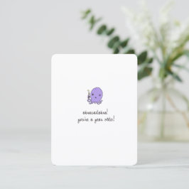 Cartão De Festividades Cute Octopus Birthday Card