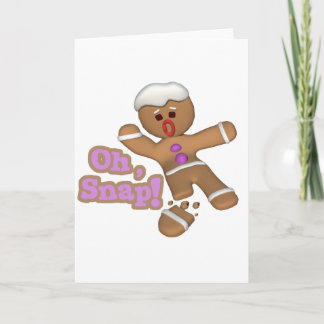Cartão De Festividades cute oh, snap gingerbread man cookie