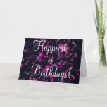 Cartão De Festividades Cute Pink and Black Stars Design<br><div class="desc">The Cute Pink and Black Stars Design is the perfect  Birthday card for family or for a best friend who deserves something special. Features a Pink Star design against a black background.</div>