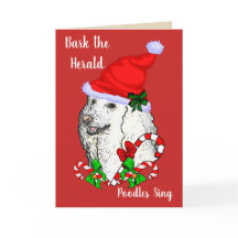 Cute Poodle Santa Christmas