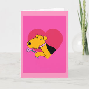 Cartão De Festividades Cute Puppy Dog Valentines Day Card