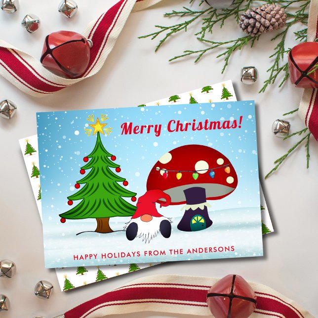 Cartão De Festividades Cute Ready for Christmas Gnome Holiday Card (Criador carregado)
