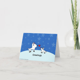 Cartão De Festividades Cute Reindeer Holiday Greetings Card