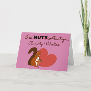 Cartão De Festividades Cute squirrel Valentine's Day card