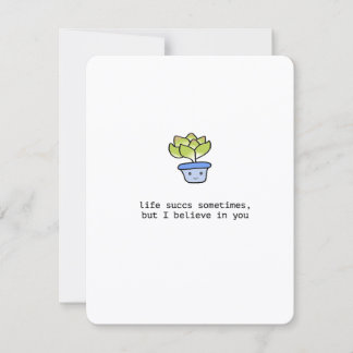 Cartão De Festividades Cute Succulent Sympathy Card