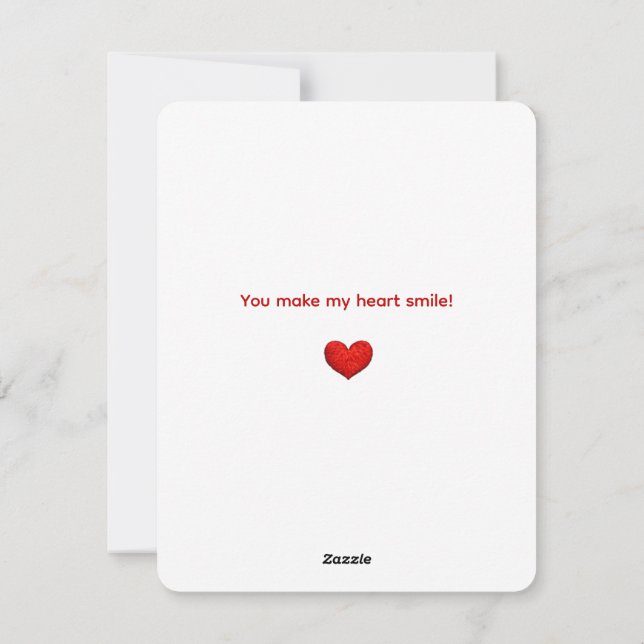 Cartão De Festividades Cute Teddy Bear Couple in Love  (Verso)