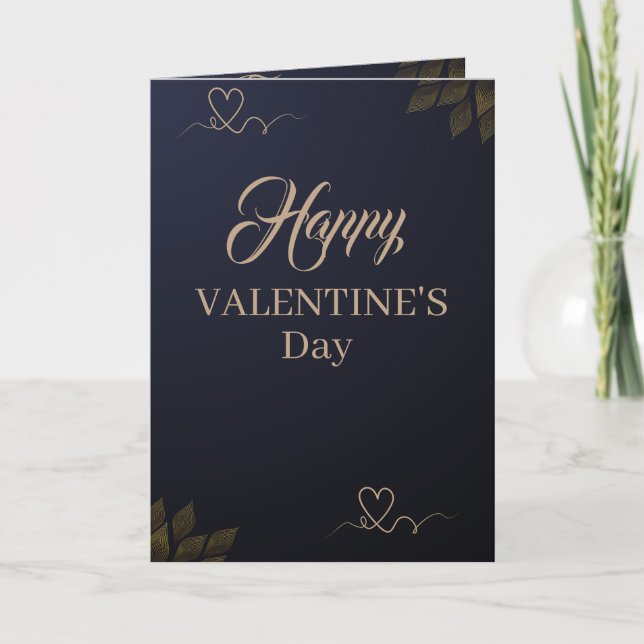 Cartão De Festividades “Cute Valentine’s Day Card for Couples – Heartfelt (Frente)