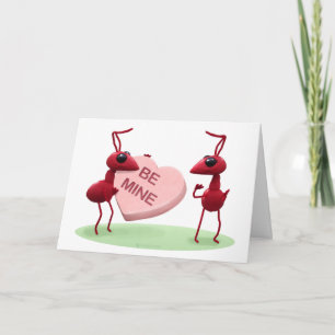 Cartão De Festividades Cute Valentines' Day Ants