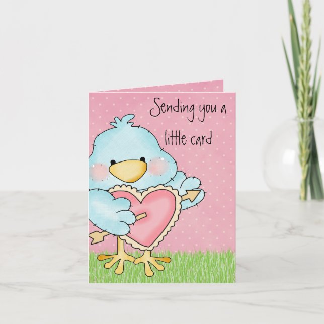 Cartão De Festividades Cute Valentine's Day Card for Kids (Frente)