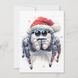 Cartão De Festividades Cute Winter Jumping Spider Christmas Cards