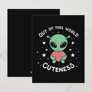 Cartão De Festividades Cuteza Fora deste Mundo