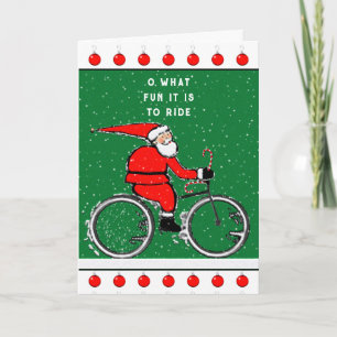 Cartão De Festividades Cycling Christmas