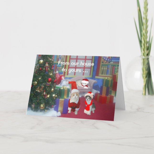 Cartão De Festividades Da nossa casa para a sua! (Frente)