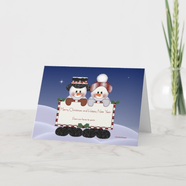 Cartão De Festividades Da nossa casa para a sua (Frente)