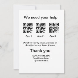 Cartão De Festividades Dação Coleção de Dons jar adicionar seu nome q r c