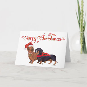 Cartão De Festividades Dachshances Natal