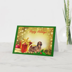 Cartão De Festividades Dachshund Christmas Card Gifts3