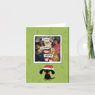 Cartão De Festividades Dachshund Christmas Papais noeis De Cachorro Wie