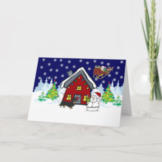 Cartão De Festividades Dachshund Country Christmas