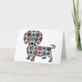 Cartão De Festividades Dachshund Greeting Card