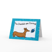 Dachshund Hanukkah Card