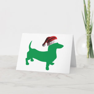 Cartão De Festividades Dachshund Natal