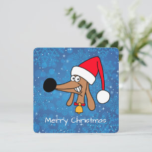 Cartão De Festividades Dachshund Natal Festivo