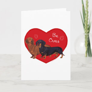Cartão De Festividades Dachshund no Dia dos Namorados