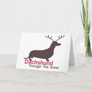 Cartão De Festividades Dachshund Through The Snow