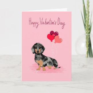 Cartão De Festividades Dachshund Valentines Card - doxie love