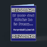 Cartão De Festividades Dad Hanukkah Card<br><div class="desc">Hanukkah card for fathers</div>