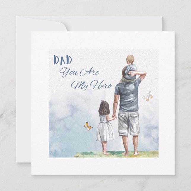 Cartão De Festividades Dad You Are My Hero (Frente)