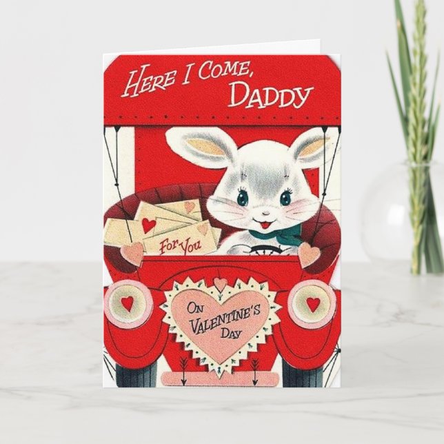 Cartão De Festividades Daddy Valentine Card (Frente)