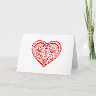 Cartão De Festividades Dala Heart