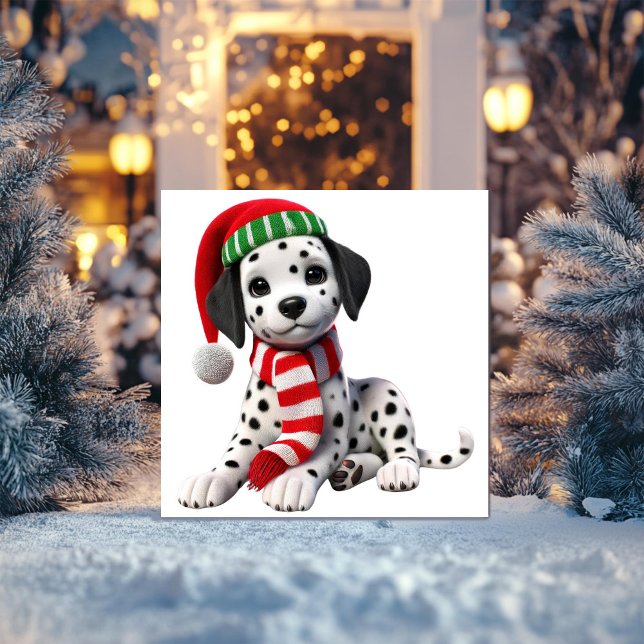 Cartão De Festividades Dalmaciano em Santa Hat (Criador carregado)