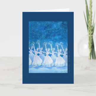 Cartão De Festividades Dança da placa de saudação de flocos de neve